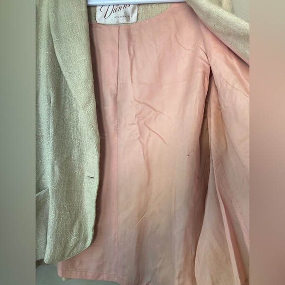 Vintage Dunn's Tan Oversized Blazer M-L - Picture 5 of 7